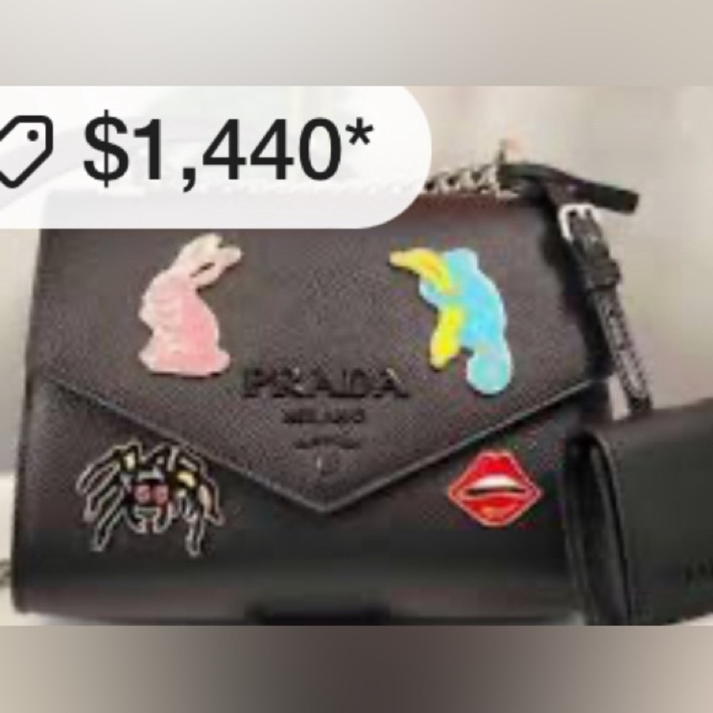 RARE✨Prada Red Monochrome Embellished small shoulder bag✨ - Picture 15 of 15
